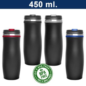 Mug Tazón Acero Inoxidable Térmico M18 NEGRO