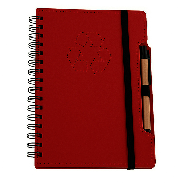 Set Cuaderno - Libreta Tapa Cartón Compost + Bolígrafo N38 - Imagen 4