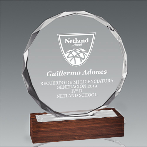 Galvano Cristal Base de Madera BLAS 51 - Imagen 2