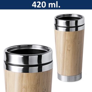 Mug Tazón Térmico Bamboo / Acero Inoxidable M2