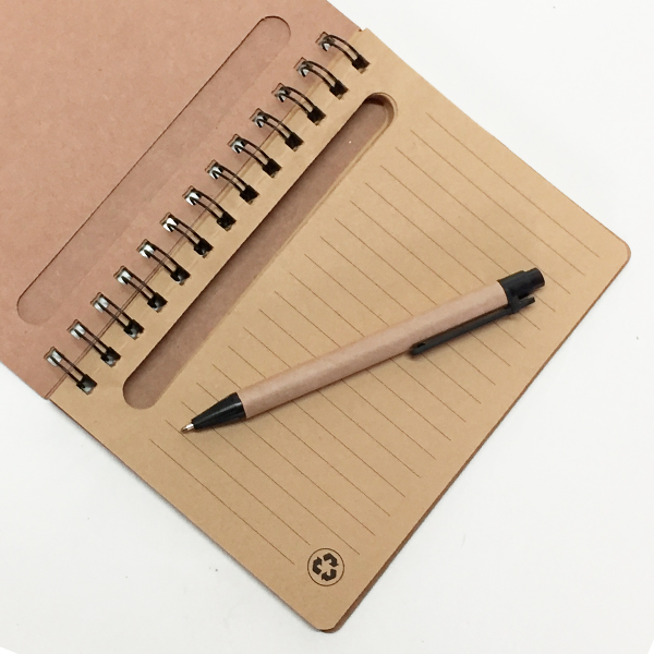 Set Cuaderno - Libreta - Memo set Tapa Cartón + Bolígrafo N20 - Imagen 4