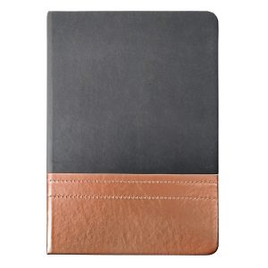 Cuaderno - Libreta Tapa Simil Cuero PU Bicolor N54 ENCOBRIZADO