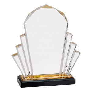 Trofeo Acrílico Base con Imp102g SKU 25 DORADO
