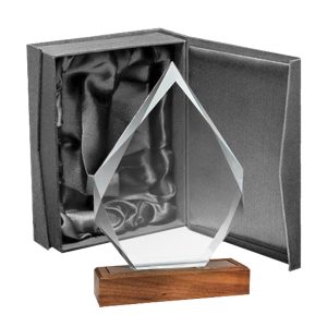 Galvano Cristal Base de Madera BLAS 54
