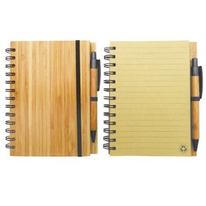 Set Cuaderno - Libreta Tapa Bamboo + Bolígrafo N30
