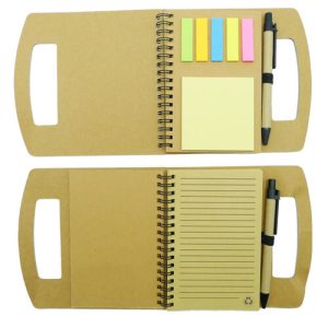 Set Cuaderno - Libreta - Memo set Tapa Cartón + Bolígrafo N16