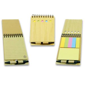 Set Memo set Tapa Bamboo + Boligrafo N7