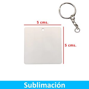 Llavero Acrílico Sublimable Cuadrado NI40 BLANCO